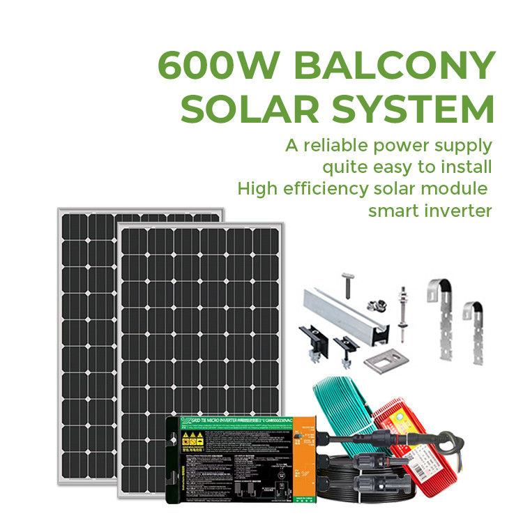 지붕 장착 모노 발코니 태양 시스템 300W 375W 600W 800W 번거로움 없는 설치